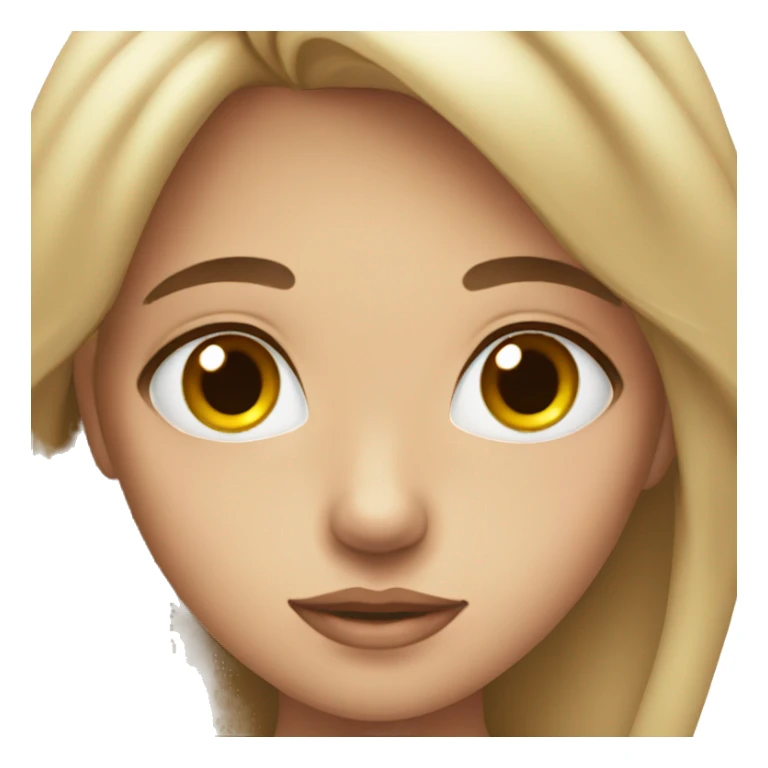 angelic girl with brown eyes sticker