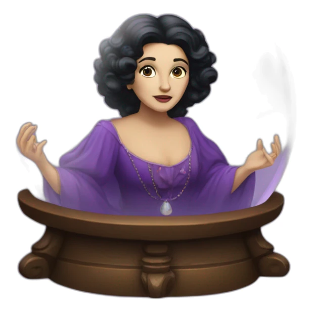 Madam Leota in a crystal ball sticker