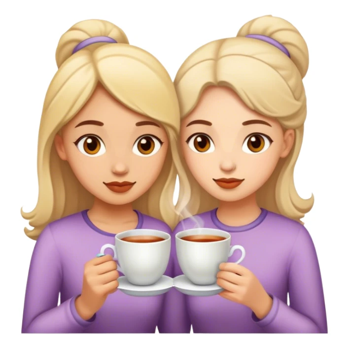 Two girls and one Cup of tea sticker
