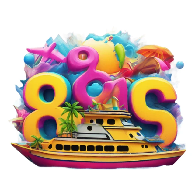 80's Cruise Year 9 written in graffiti style  sticker