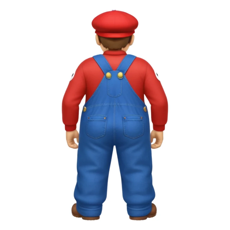 back view of super mario with huge massive buttcheeks  sticker
