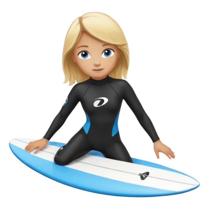 girl is surfing sticker