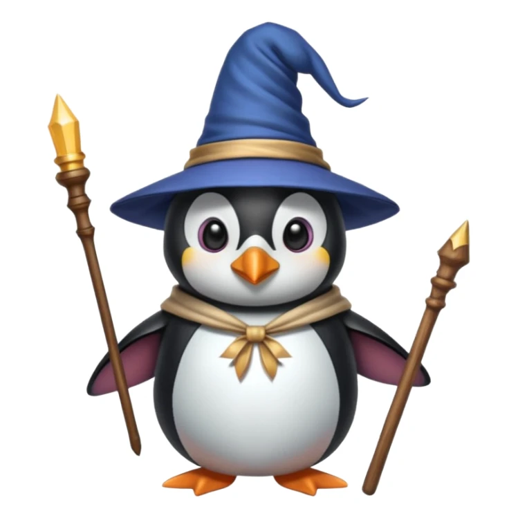 Penguin Wizard sticker