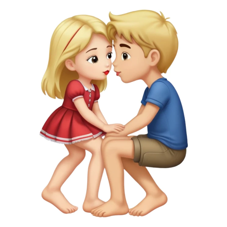 boy kissing girls feet sticker