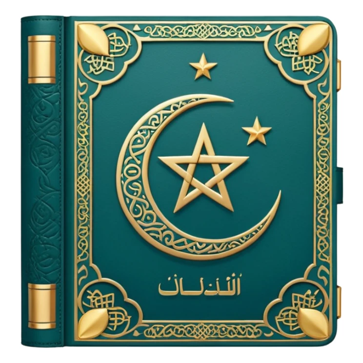 Closed Quran with the Islamic Symbol on it (moon and star) sticker