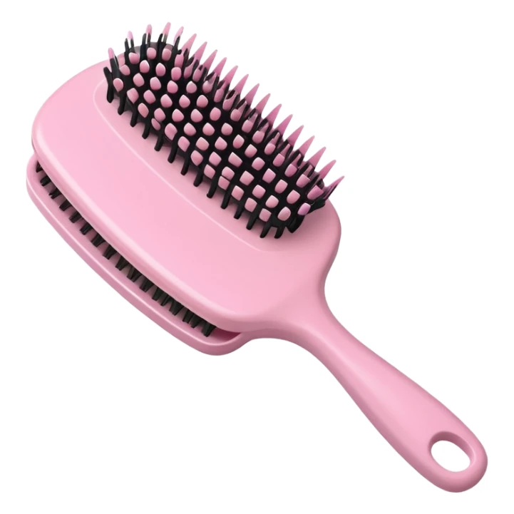 light pink hairbrush apple emoji style sticker