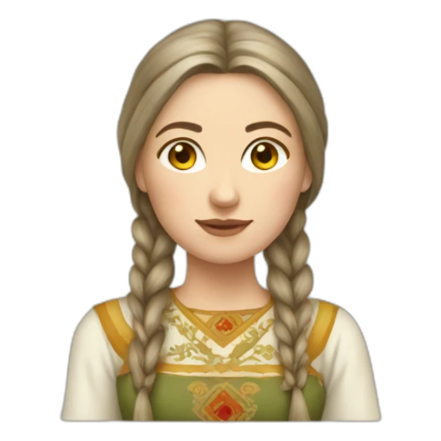 slavic clothing woman sticker