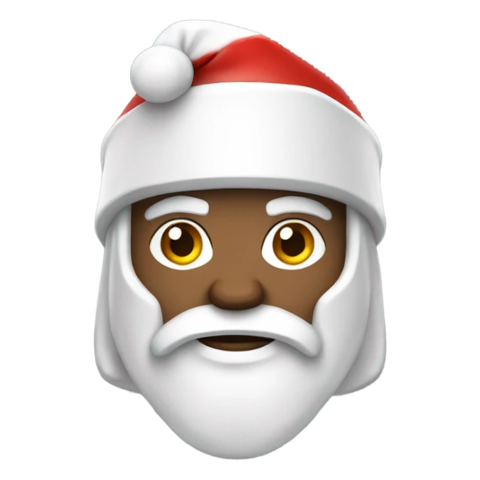 white spartan male wearing red santa hat sticker