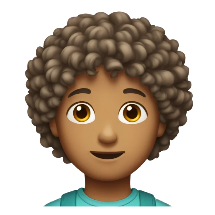 boy with fade and curly hair sticker