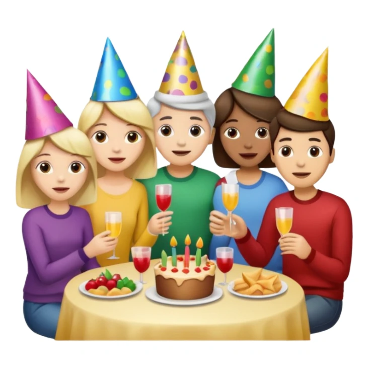 200 people eating at a family party sticker