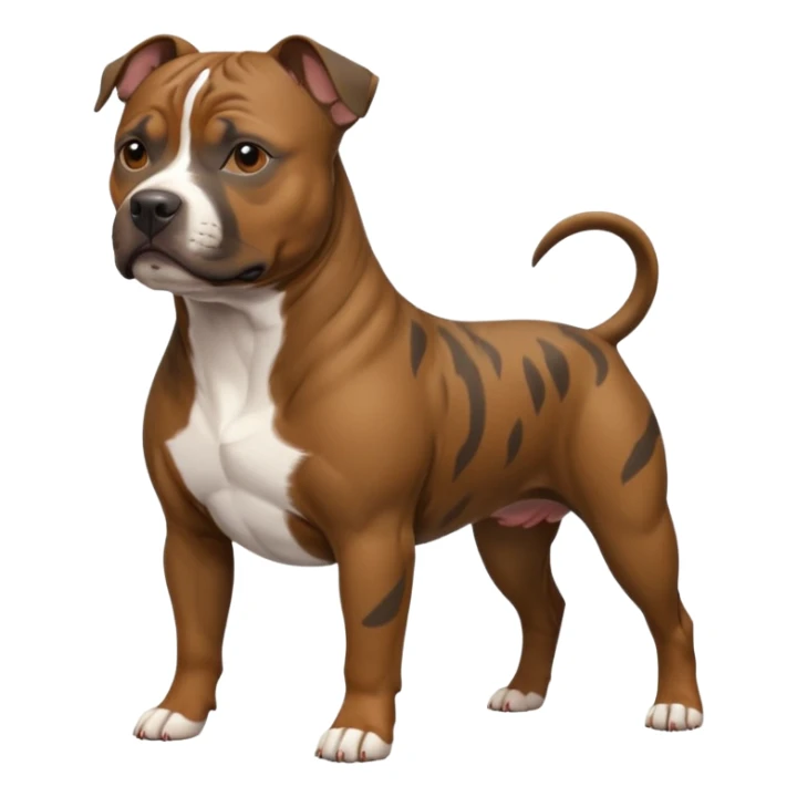 brindle staffordshire bull terrier sticker