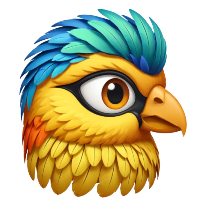 Un oiseau qui lance un regard sérieux  sticker