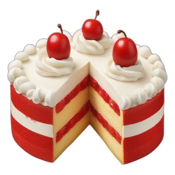 Tarta cumpleaños rayas rojas y blancas sticker