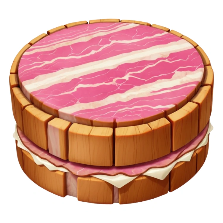 Round boneless pork belly sticker