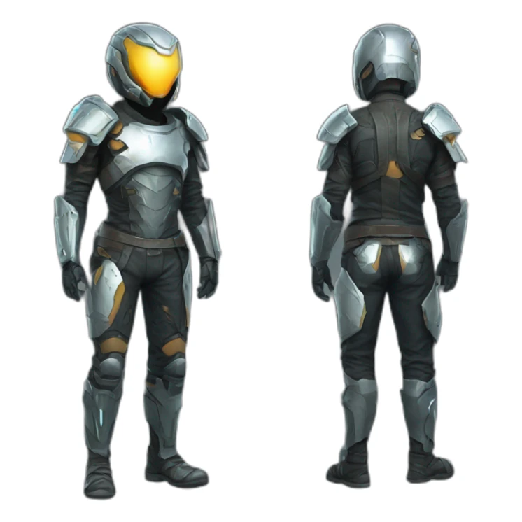 futuristic armored pants of Technomancer sticker