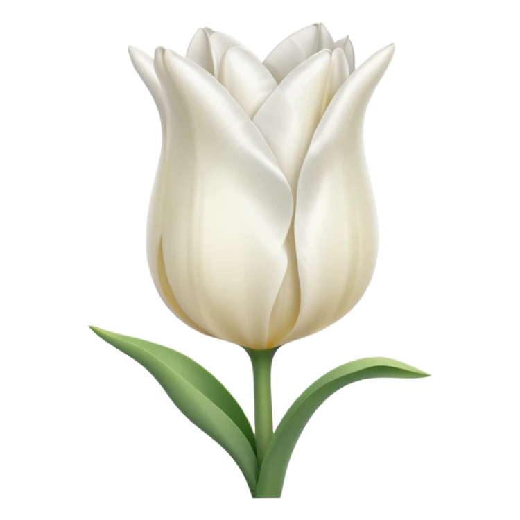 White tulip sticker