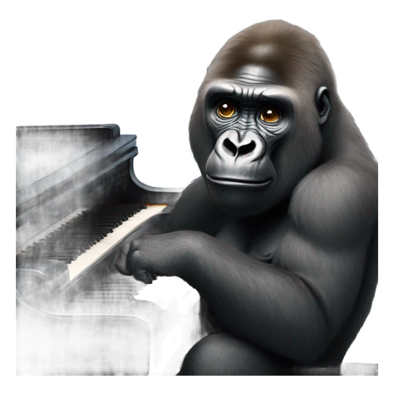 gorilla playing piano from Sing movie sticker