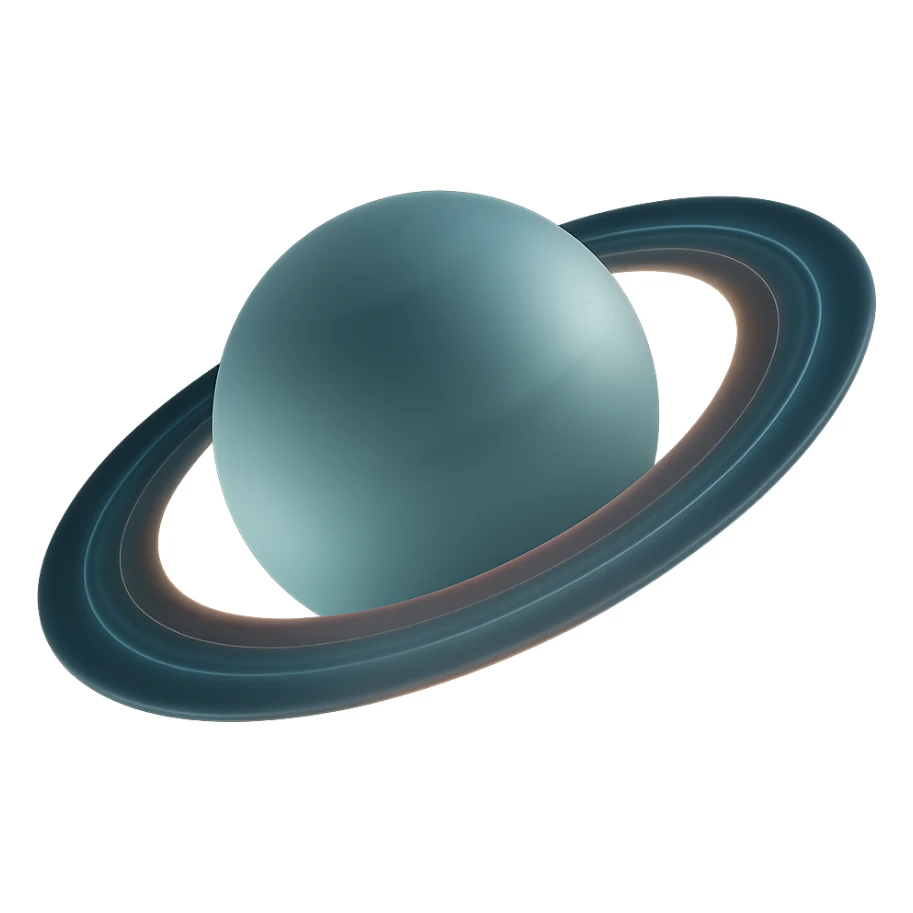 Make Saturn's rings more colorful in a matte glass style with no background. sticker