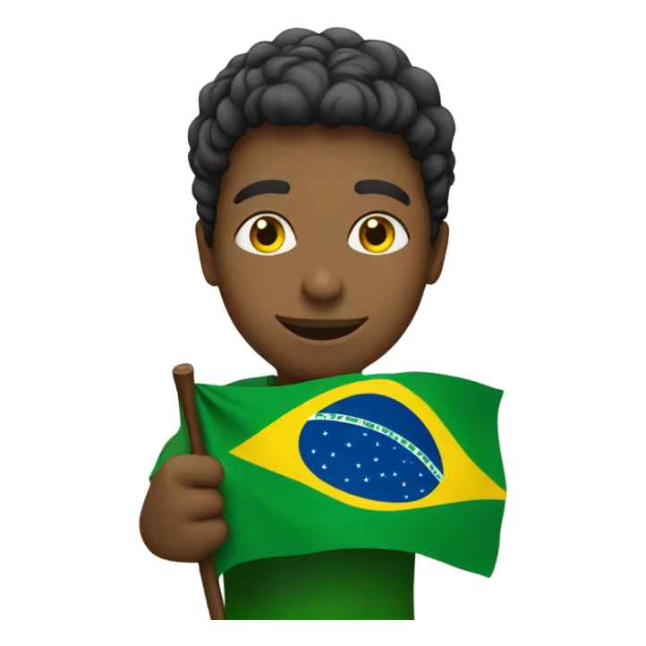 a person hug a brazil flag sticker