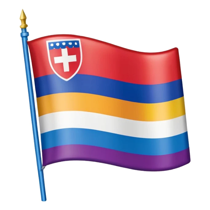 A slovak flag combined with a gay flag sticker
