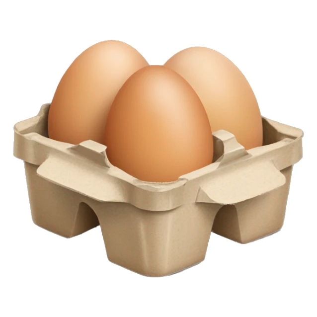 Realistic small carton of eggs sticker