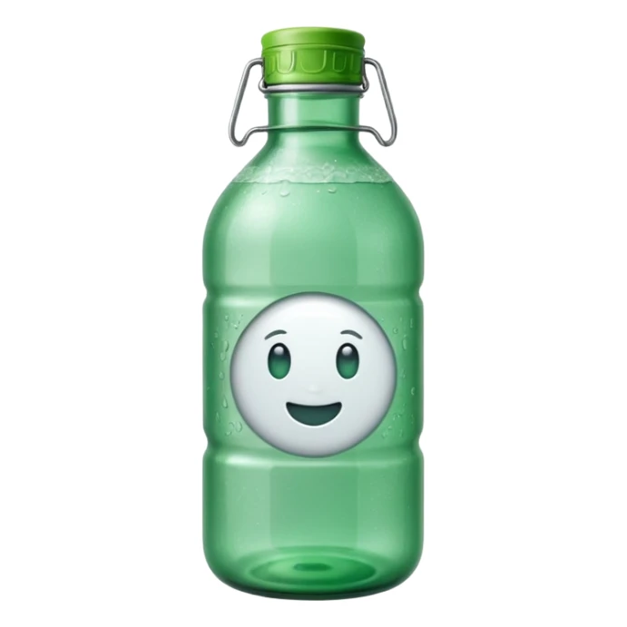 Borjomi water bottle emoji with label sticker
