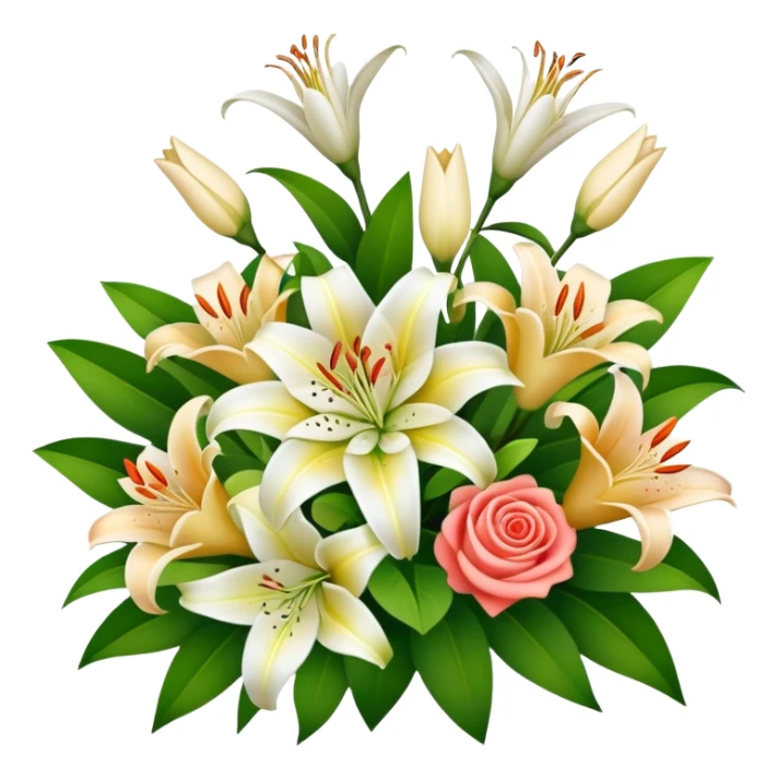 Big bouquet of Lilis jasmine and roses sticker