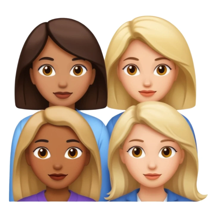 Four women sticker