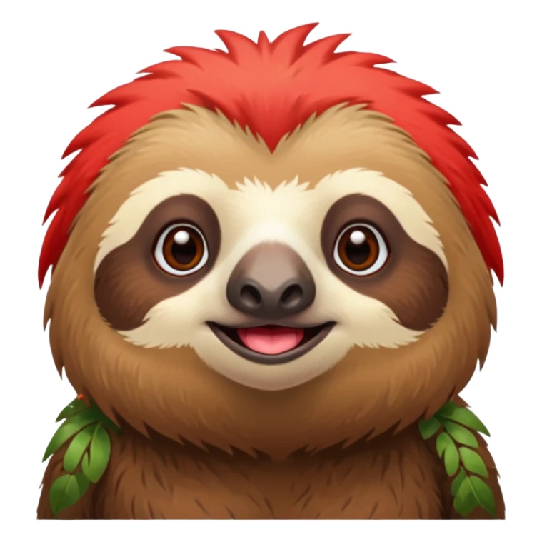 paresseux avec un crete rouge sticker