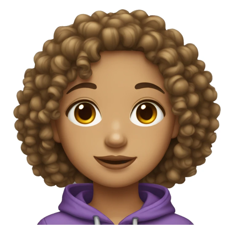 Curly hair lightskin teenager girl sticker