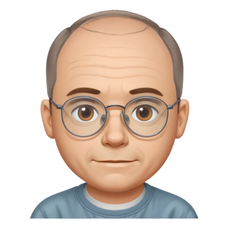 Carl from Sling Blade as an apple style emoji sticker