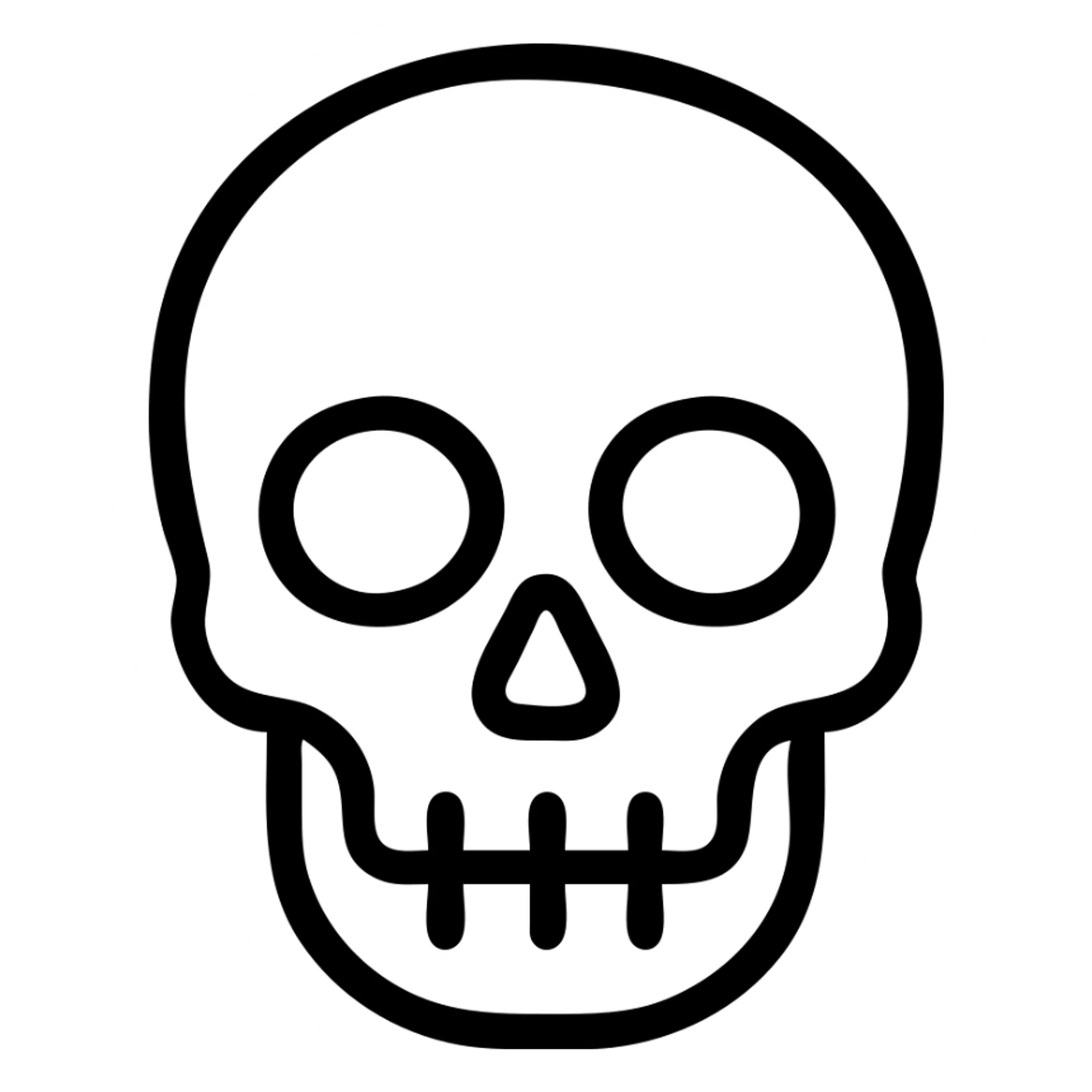 simple black and white line art kuru kafa sticker