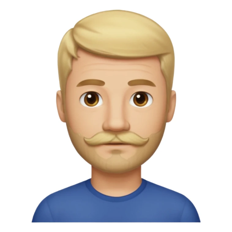 short blond hair clean cut mustache and beard 5ft 9 140lbs titian sticker