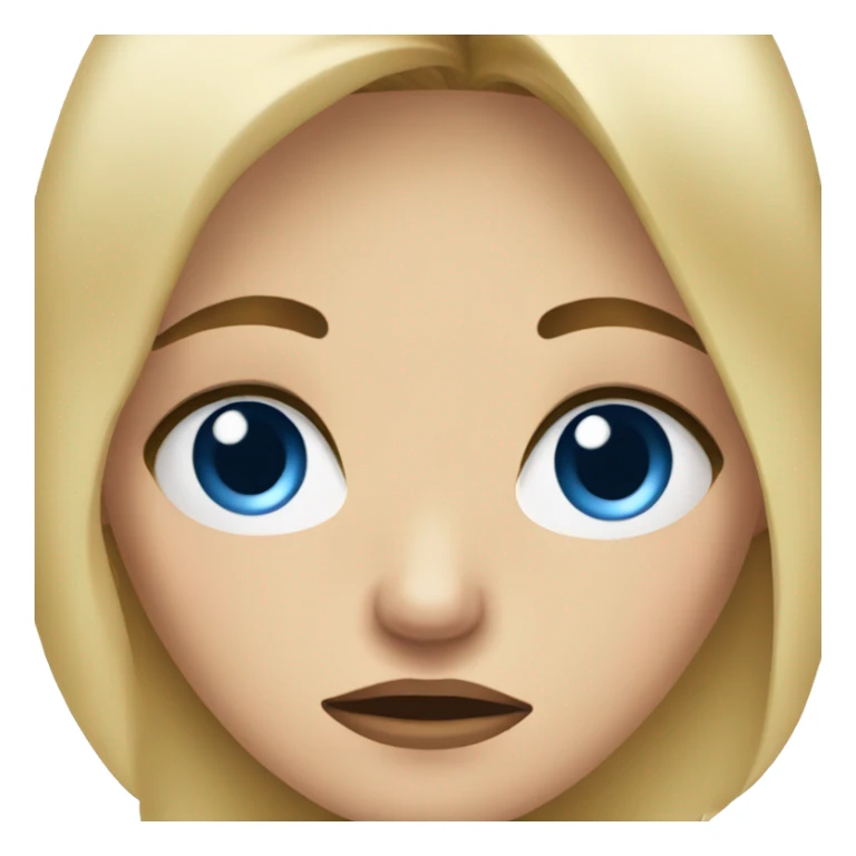 blonde blue eyed girl upset sticker