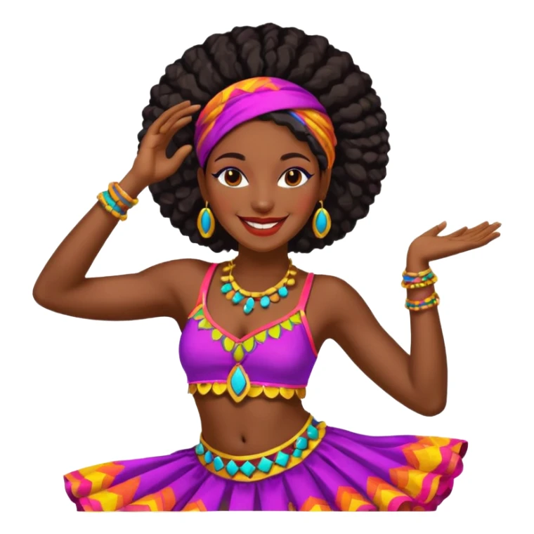 black woman festival dancer sticker