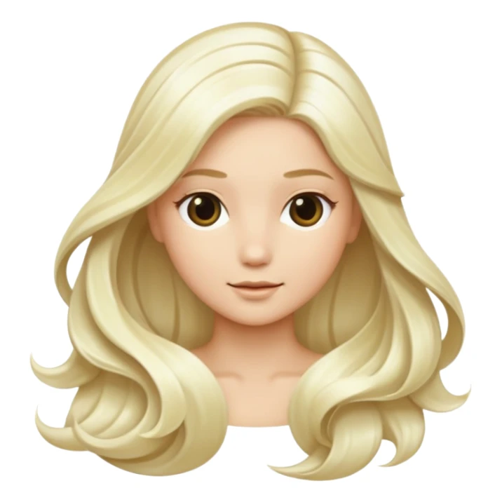 Platinum blonde hair sticker