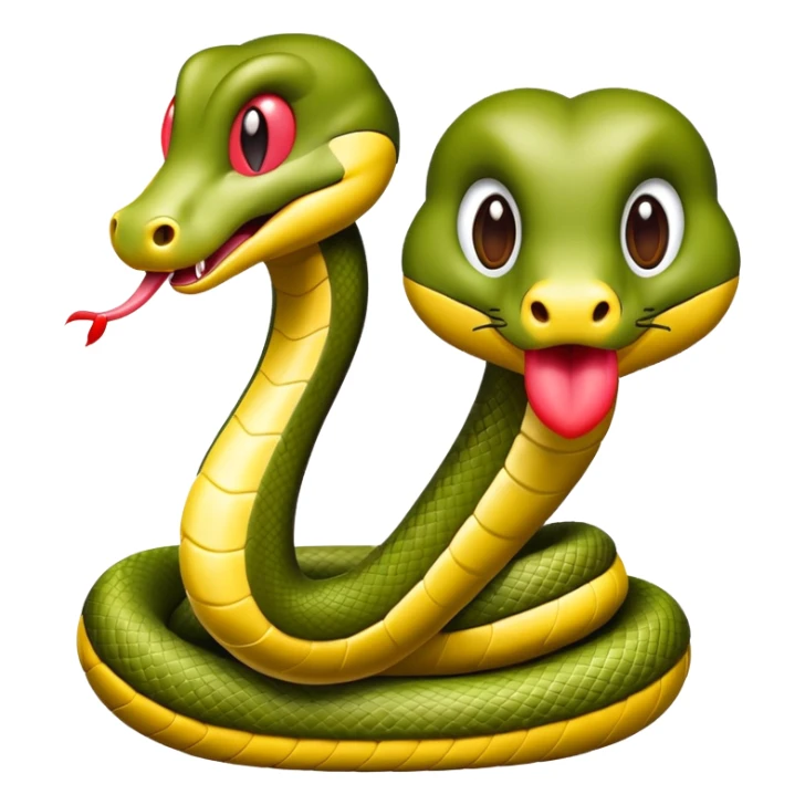 Snake with heart tongue sticker