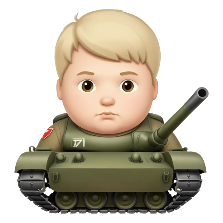 Fat Russian boy who played world of tanks sticker