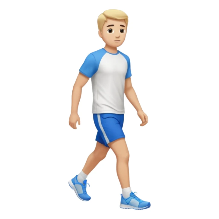 White male walking to the left full body sticker