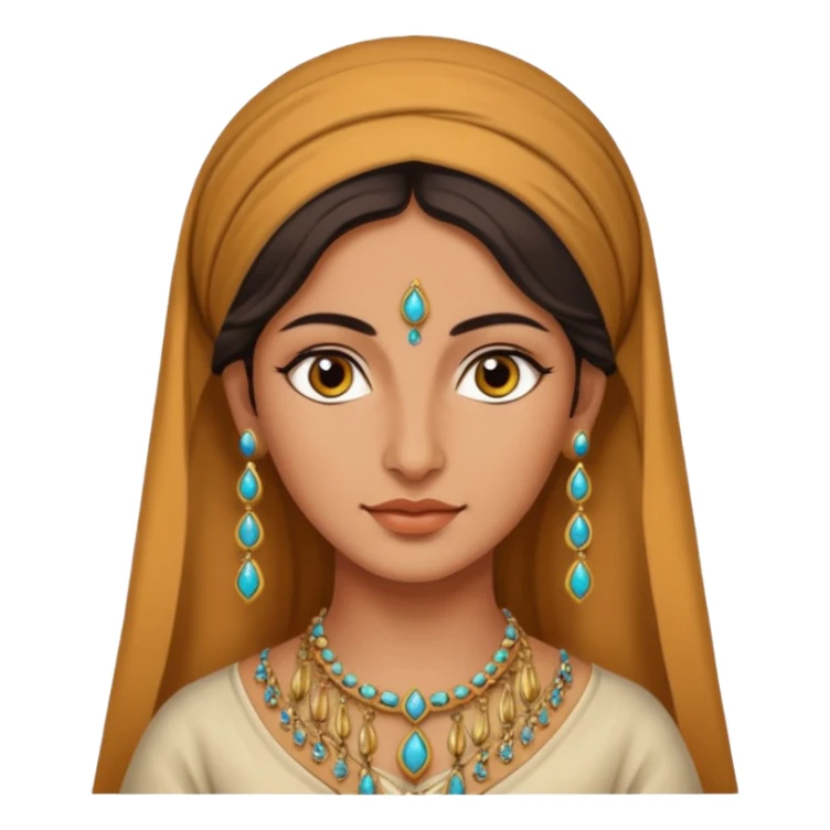 ancient persian woman with earrring sticker