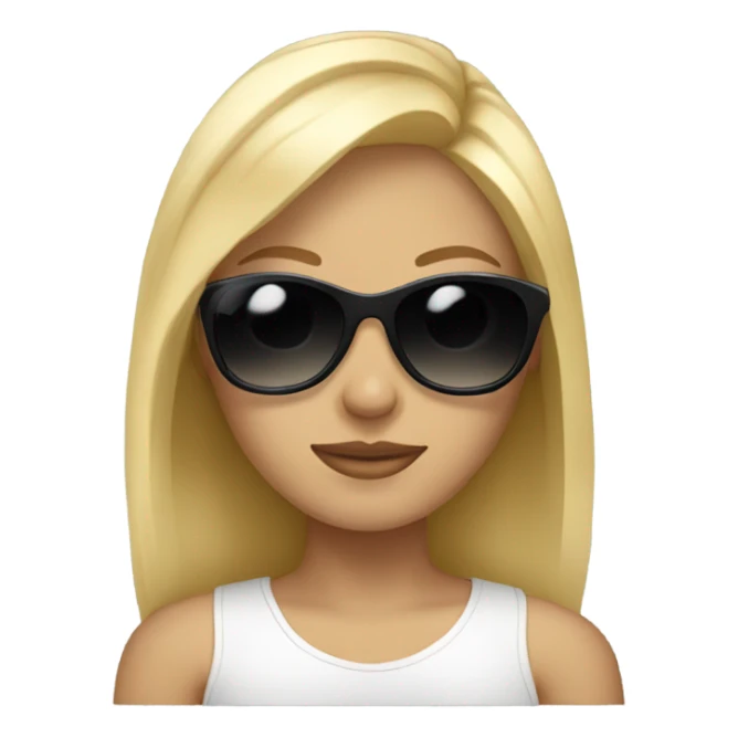 Blonde girl wearing sunglasses  sticker