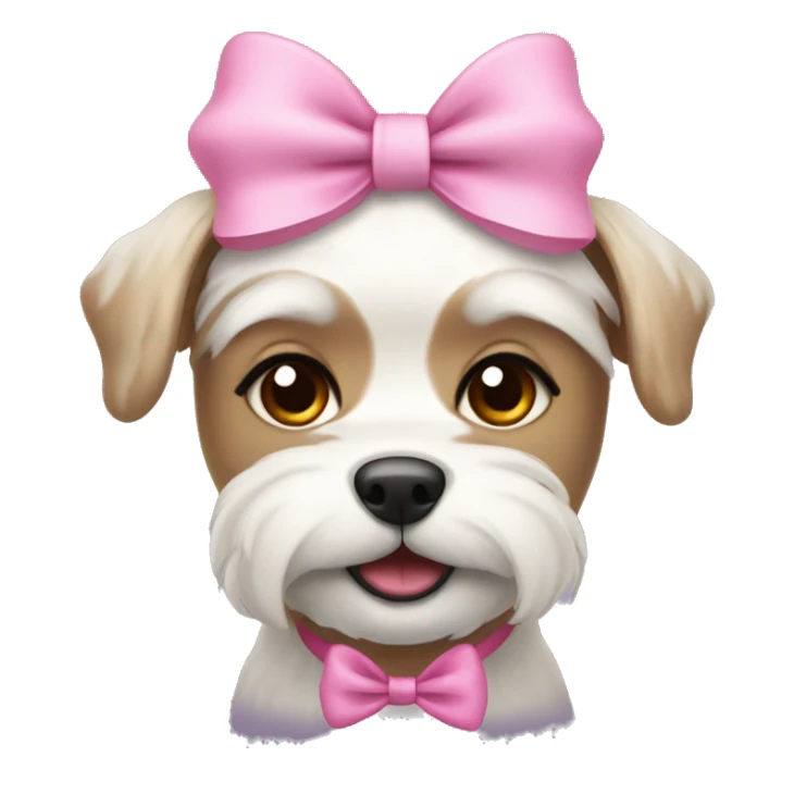 Grandma girl dog with pink bow sticker