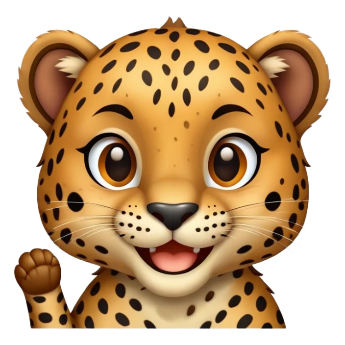 leopardo diciendo okey  sticker