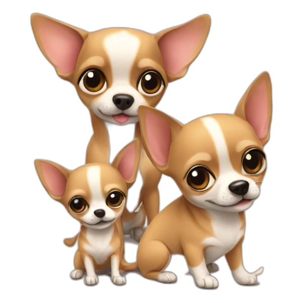 Chihuahuas family sticker