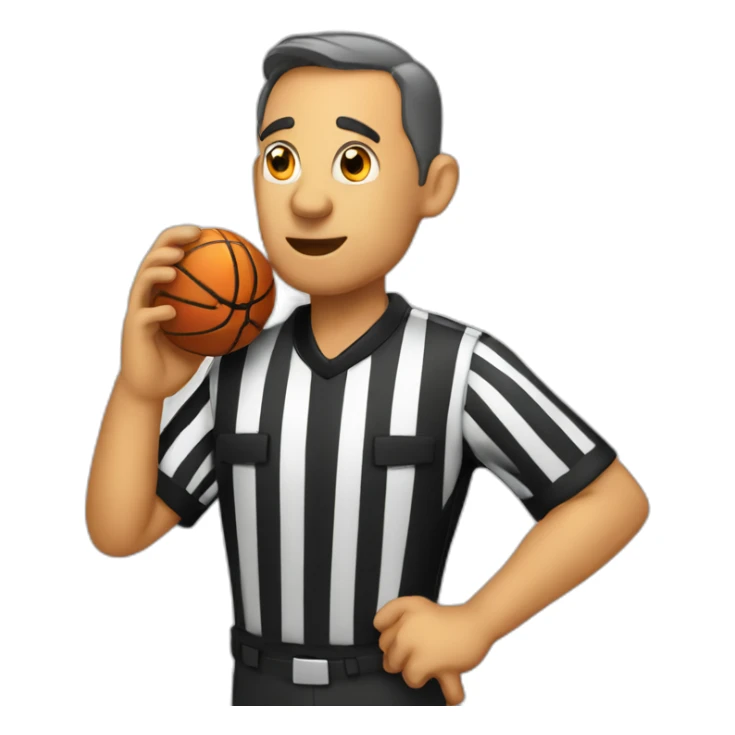 whistle of basketball referee sticker