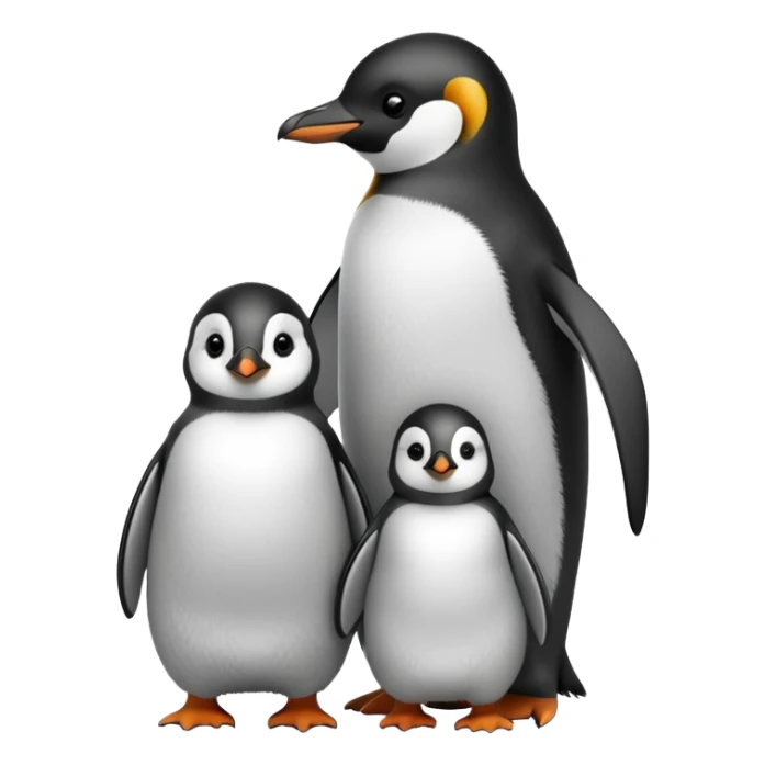 Parent and baby penguin together sticker