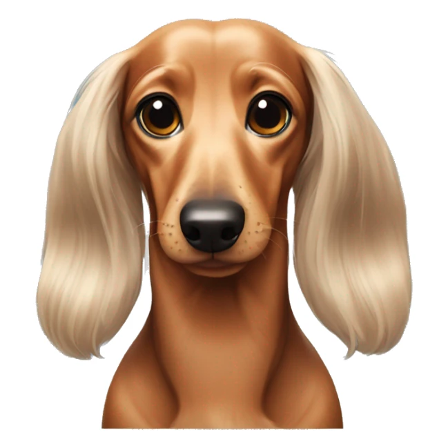 Long hair pie bald dachshund sticker