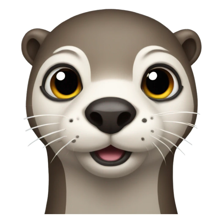 An otter with punk big eyes sticker