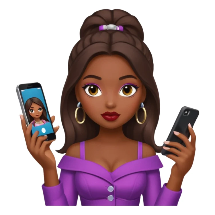 a pretty bratz dusky girl in a metro sticker