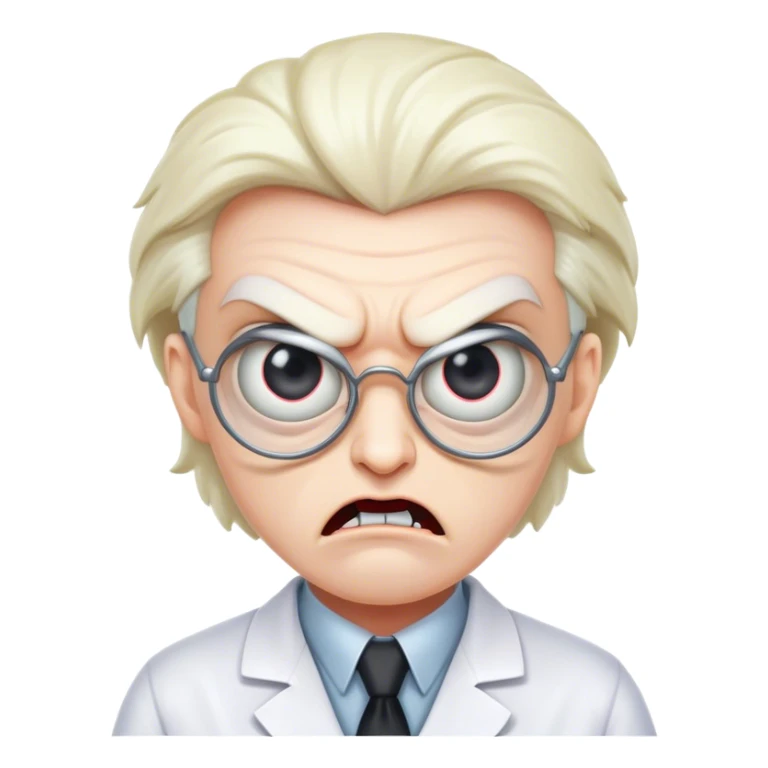 an evil scientist with an big eye that is angry sticker